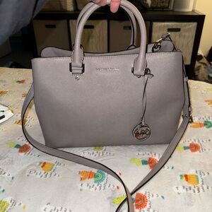 Michael Kors Taupe Leather Satchel